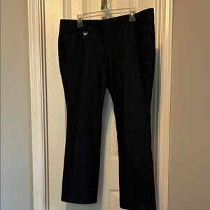 Black Straight-Leg Pants